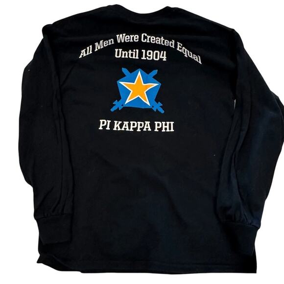 Pi Kappa Phi Black Long Sleeve T-shirt, medium - Picture 1 of 3